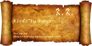 Király Kanut névjegykártya